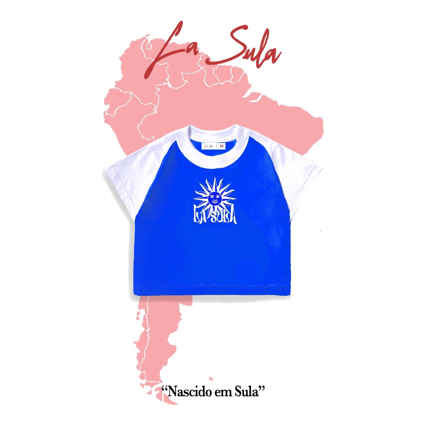 Baby Tee La Sula "Soleado" Azul